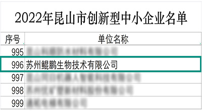 【喜訊】創(chuàng)新實力彰顯 蘇州鯤鵬連獲兩項榮譽認定